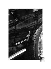 Voitures anciennes en noir et blanc